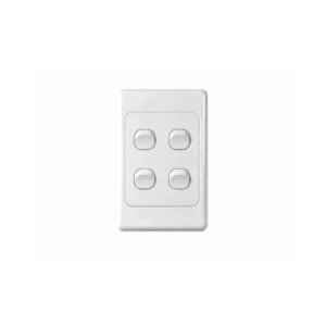 4 Gang Wall Switch White Vertical