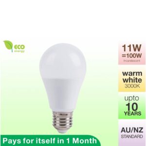 LED Light Bulb E27 11W Warm White 3000K (100W Equivalent)
